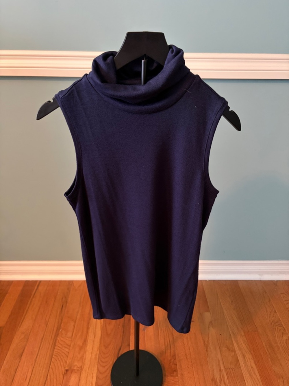 Banana Republic Dark Navy Knit Turtleneck Shell